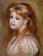 Little girl with a red hair knot 1890